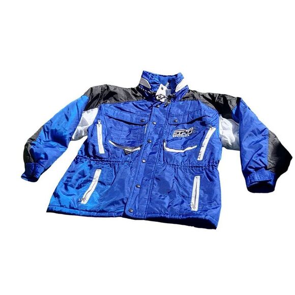 Vintage Southpole SPG Insulated Winter Coat Men Sz L‎ Blue Zip Ski Winterwear